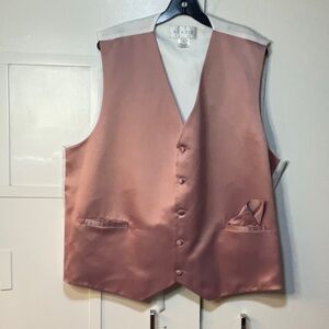 Azazie Men’s Polyester Vest w/pocket square (XL)